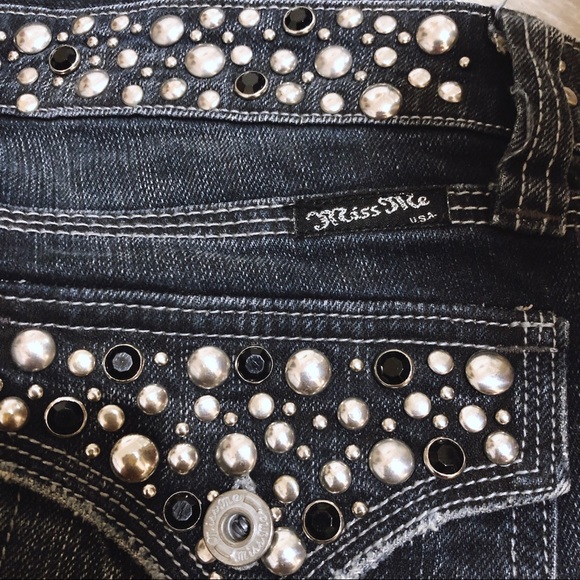 MISS ME Anchorage Studded Bootcut Flare Jean 26x32 - Picture 4 of 8